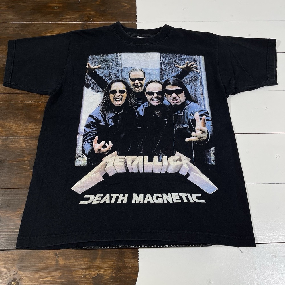 Vintage 2008 Metallica Death Magnetic Double‎ Sided Black T-Shirt